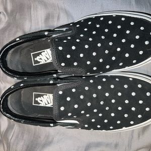 VANS Platform Polka Dot Slip Ons